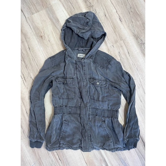 SPLENDID Alton Anorak gray military jacket linen blend - Picture 3 of 12